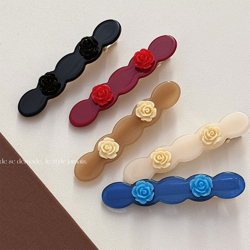 Camellia Hair Clip |Hair Snap Clip |Hair Barrette |Duckbill Hairpin 2pcs A117