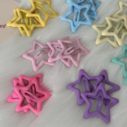 Sweet Star Hair Clip |Hair Snap Clip |Hair Barrette |Duckbill Hairpin 7pcs A9