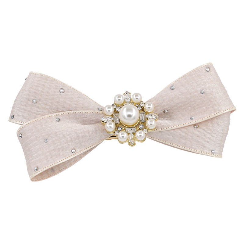 Regal Pearl Bow Hair Clip |Hair Snap Clip |Hair Barrette |Duckbill Hairpin A120