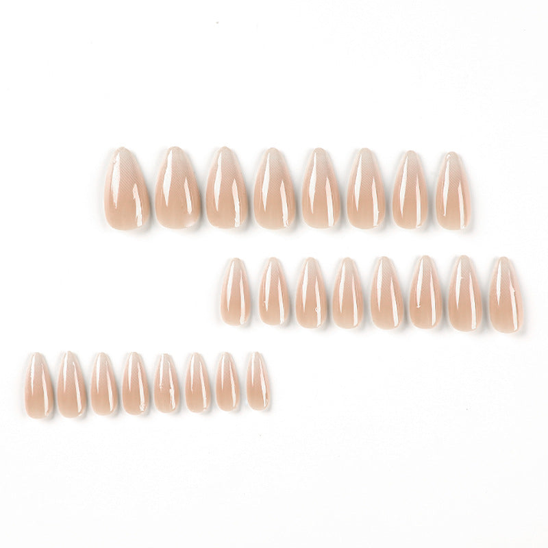 Nude Ombre| Medium Almond Manicure | Press On Nails N346