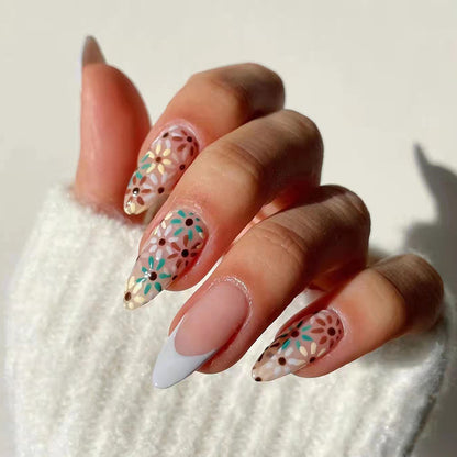 Vivid Bloom | Medium Almond Manicure | Press On Nails N731