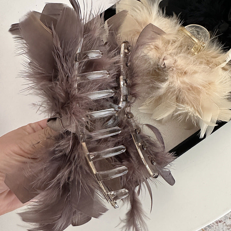 Fluffy Feather Hair Clip |Hair Claw |Hair Barrette |Duckbill Hairpin A165