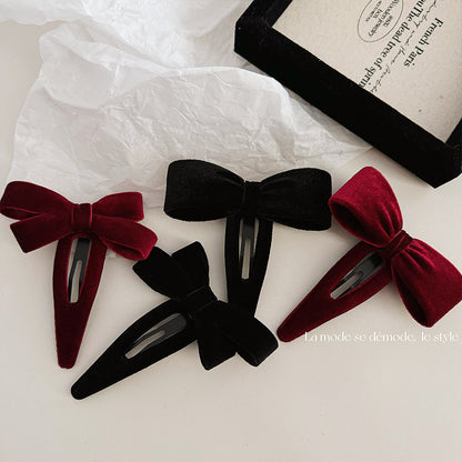 Velvet Bowknot Hair Clip | Hair Claw |Hair Barrette |BOBBI Duckbill Hairpin A100