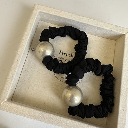 Champagne Pearl Hair Ties |Hair Band |Fur Barrette|Hair Scrunchie 2pcs HT28