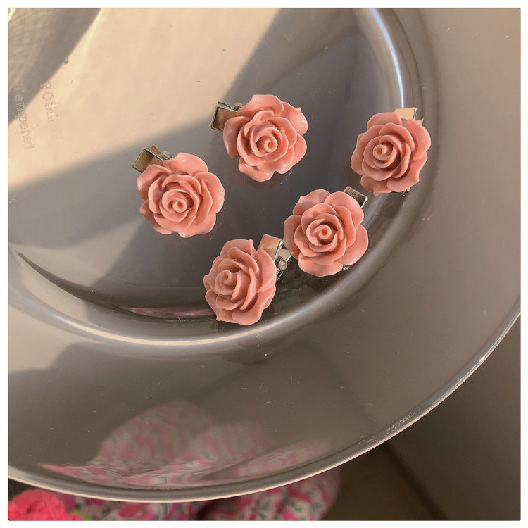 Mini heart Peach Hair Clip |Hair Snap Clip|Hair Barrette |Duckbill Hairpin 10pcs A143