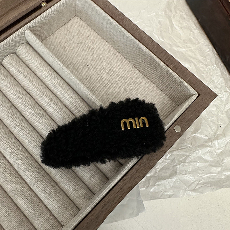 Plush Hair Clip |Furry Knit Embroidered Hair Snap Clip |Hair Barrette |Duckbill Hairpin A27