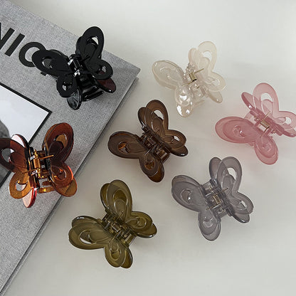 Butterfly Acrylic Hair Clip |Hair Claw |Jelly Colors Hair Barrette A137