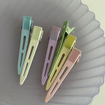 Pastel Seamless Hair Clip|Hair Claw |Hair Barrette |Duckbill Hairpin 2pcs A145