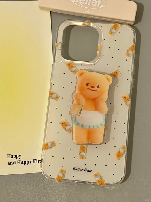 Sweet Butter Bear iPhone Case with Grip L9