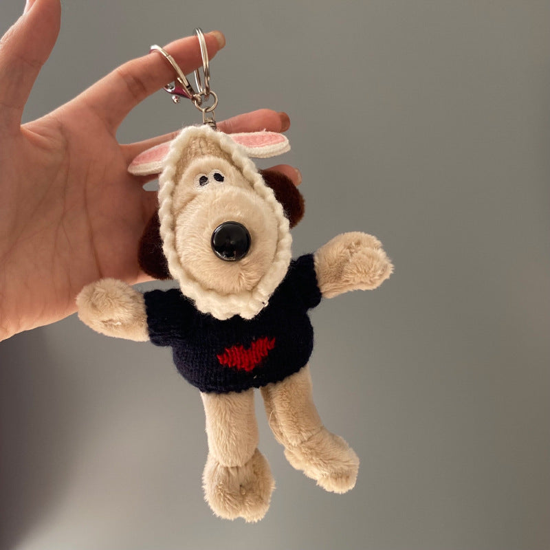 Cute Puppy Design Bag KeyChain |Dog Bunny Pendant Plush Schoolbag Hanging Decoration Gift K21