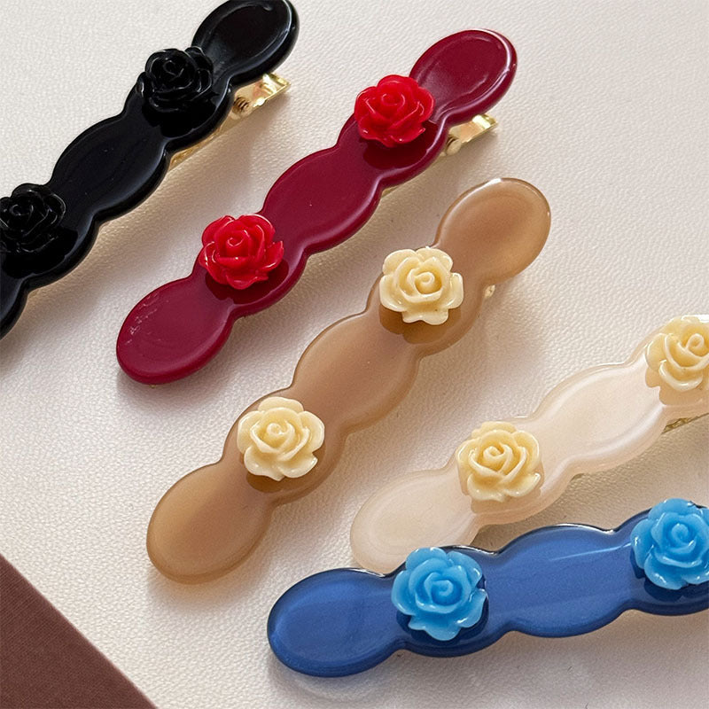 Camellia Hair Clip |Hair Snap Clip |Hair Barrette |Duckbill Hairpin 2pcs A117