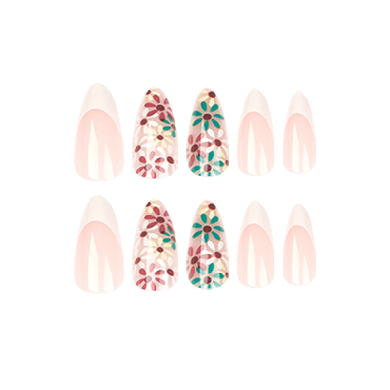 Vivid Bloom | Medium Almond Manicure | Press On Nails N731