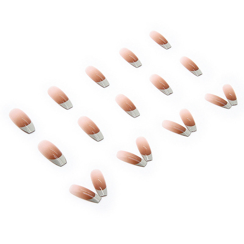 Nude French | Long Coffin Manicure  | Press On Nail