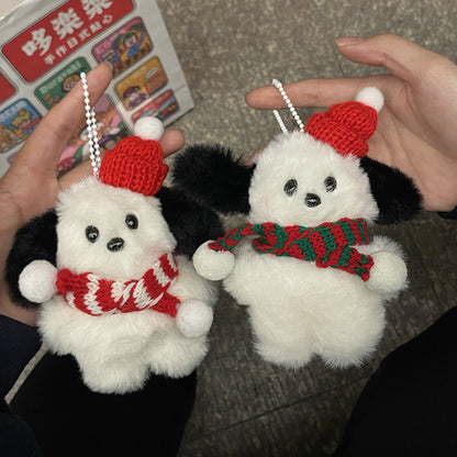 Cartoon Puppy Design Bag KeyChain |Pochacco Pendant Plush Schoolbag Hanging Decoration Gift K26