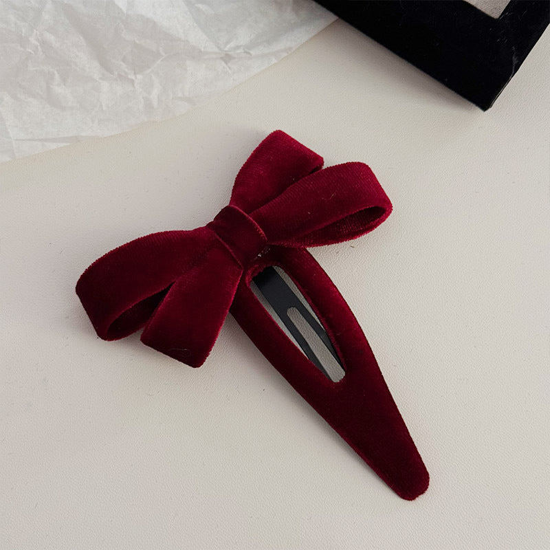 Velvet Bowknot Hair Clip | Hair Claw |Hair Barrette |BOBBI Duckbill Hairpin A100