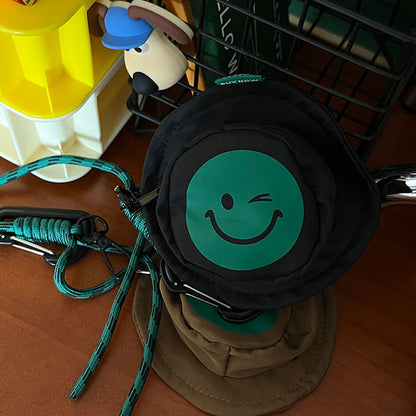 Smiling Face BucketHat Design Bag KeyChain |Pendant Headphone Bag Gift K30