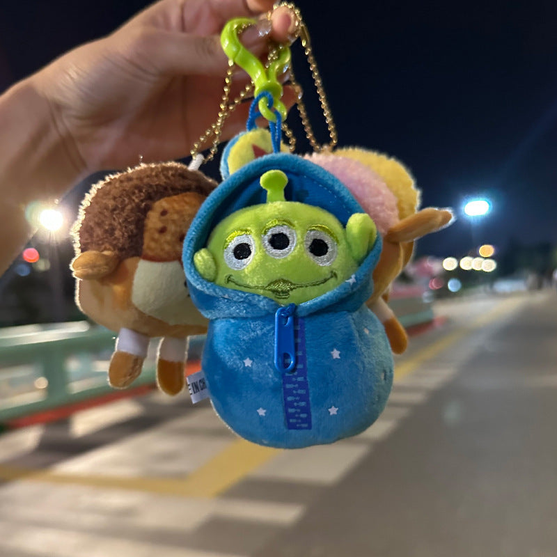 Cute Cartoon Kirby Alien Design Bag KeyChain |Pendant Plush Schoolbag Hanging Decoration Gift K16