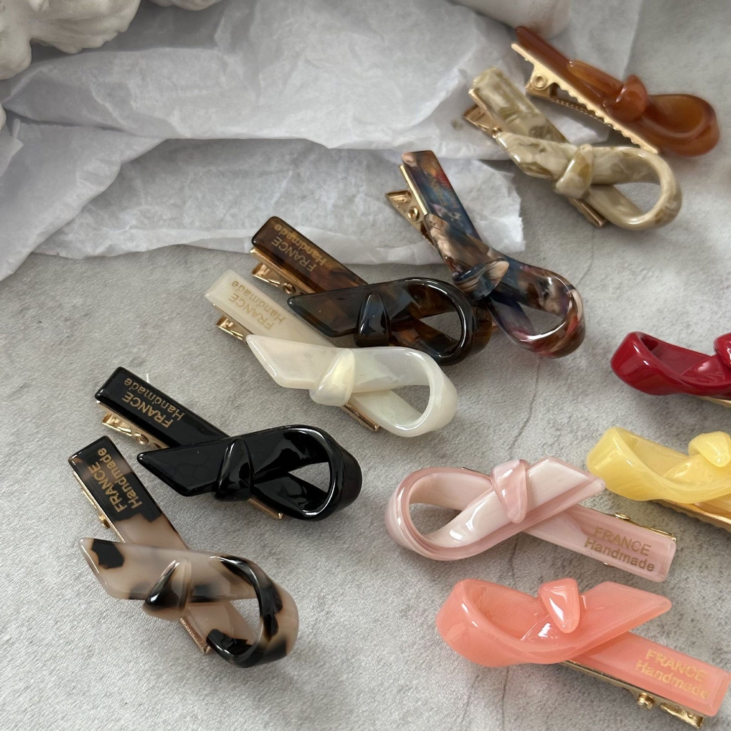 Acetate Ribbon Bow Hair Clip |Hair Snap Clip |Hair Barrette |Duckbill Hairpin A49