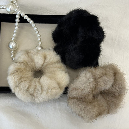 Plush Panache Hair Tie  |Furry Hair Band |Fur Barrette|Hair Scrunchie HT8