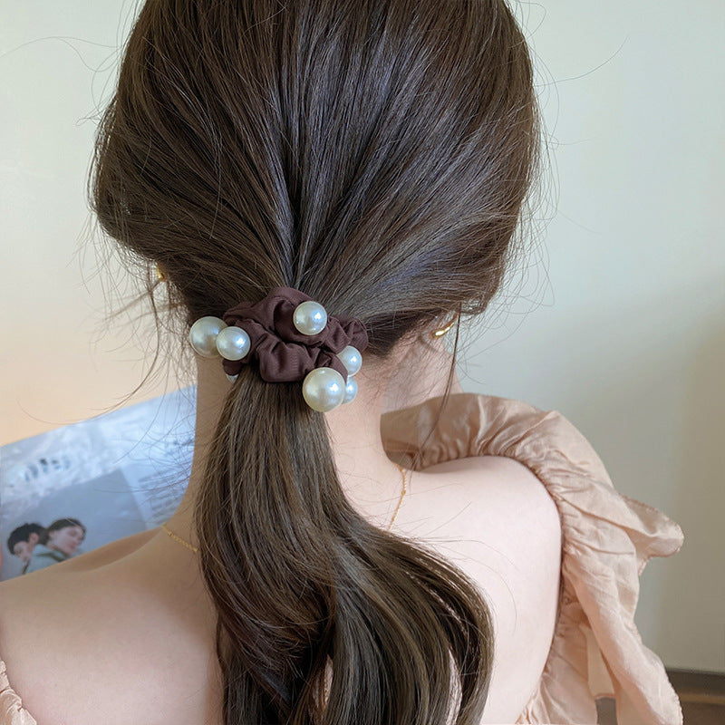 Pearl Elegance Hair Tie|Hair Band |Hair Barrette|Hair Scrunchie 2pcs HT16