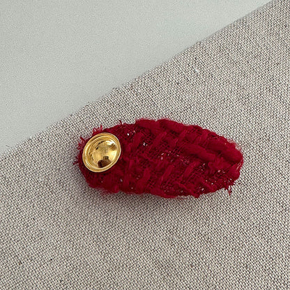 Red Tartan Hair Clip |Hair Snap Clip |Hair Barrette |Duckbill Hairpin A35