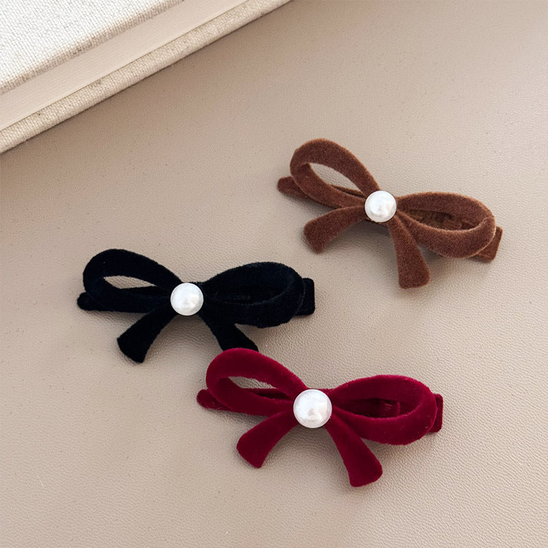 Bowknot Pearl Hair Clip |Hair Claw |Hair Barrette |Duckbill Hairpin A78