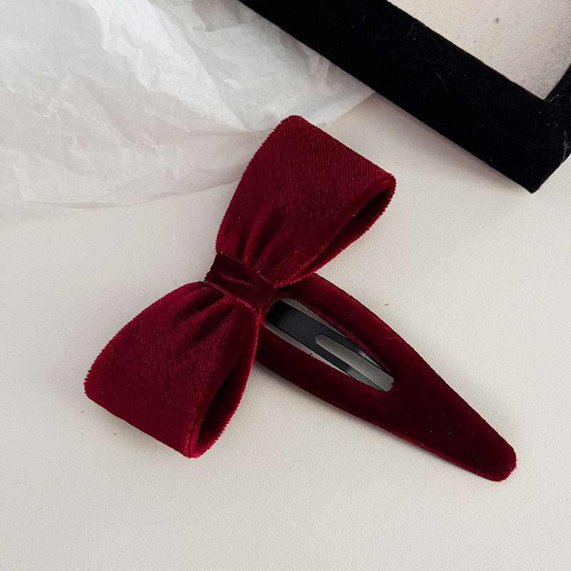 Velvet Bowknot Hair Clip | Hair Claw |Hair Barrette |BOBBI Duckbill Hairpin A100