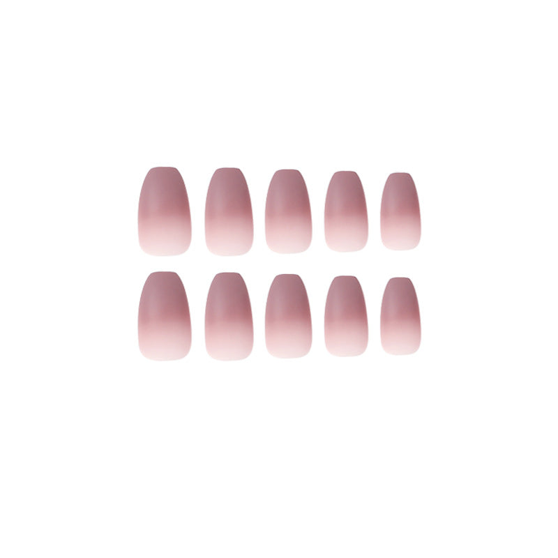 Dusty Pink Melody | Medium Coffin Manicure | Press On Nails N716