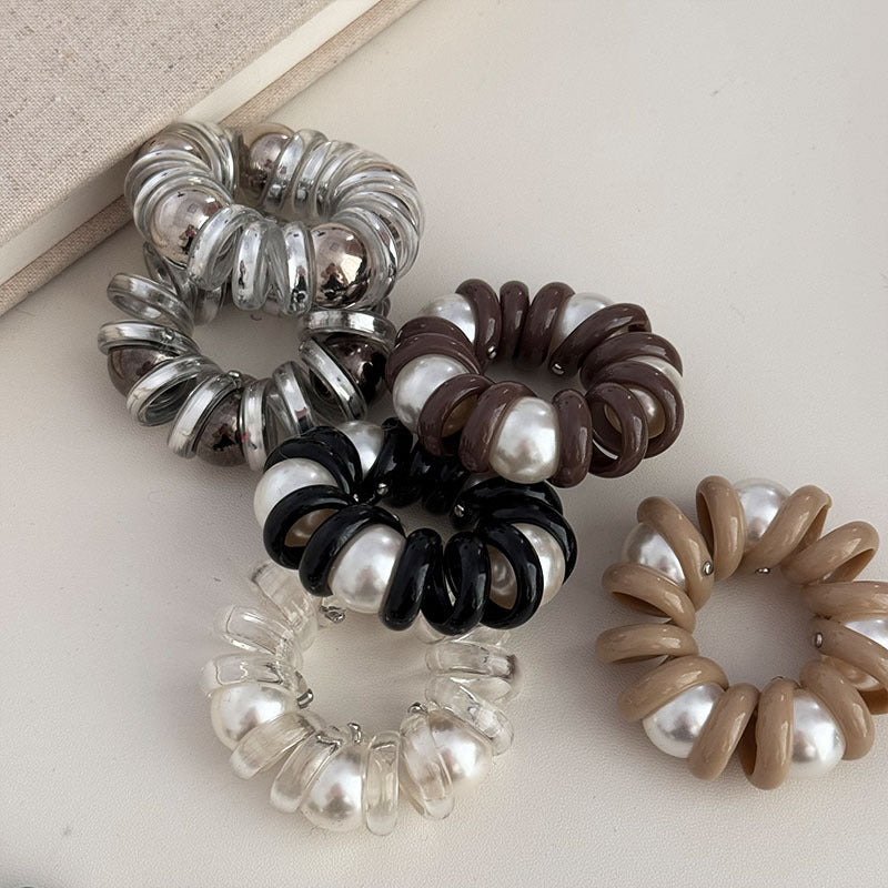 Pearl Hair Tie|Hair Band |Ponytail Holders Barrette|Hair Scrunchie 2pcs HT36