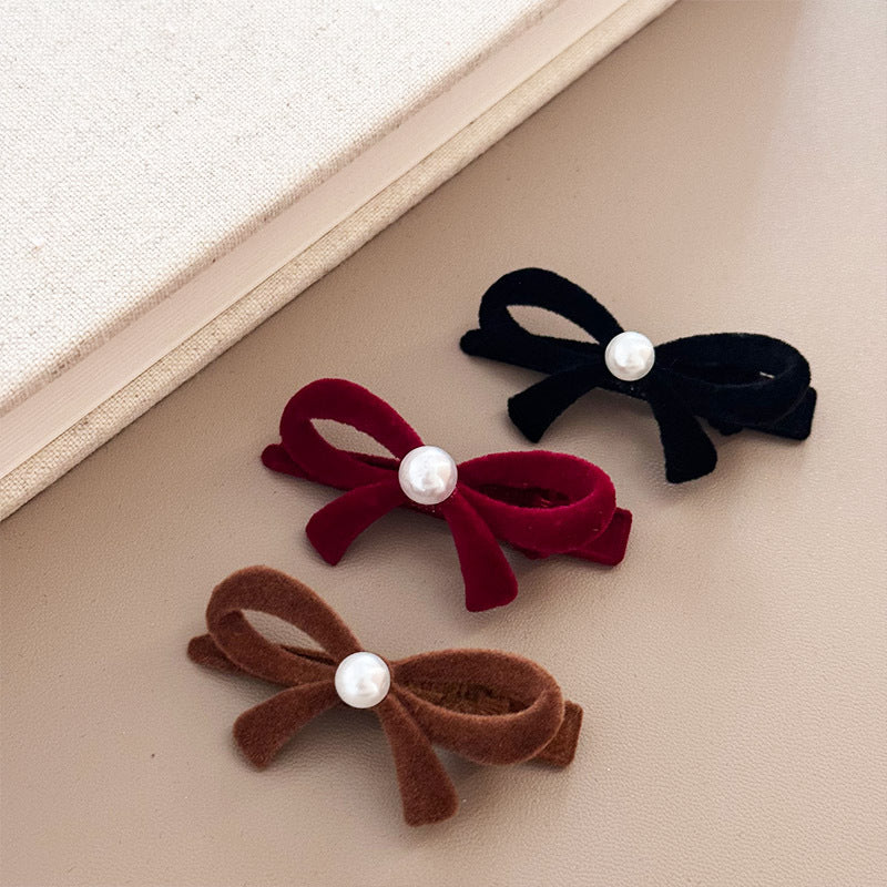 Bowknot Pearl Hair Clip |Hair Claw |Hair Barrette |Duckbill Hairpin A78