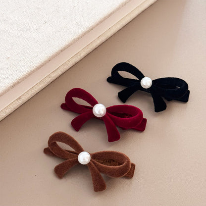 Bowknot Pearl Hair Clip |Hair Claw |Hair Barrette |Duckbill Hairpin A78