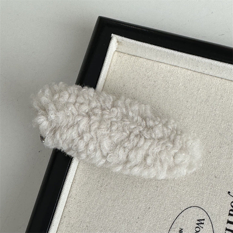 Plush Hair Clip |Furry Knit Embroidered Hair Snap Clip |Hair Barrette |Duckbill Hairpin A17