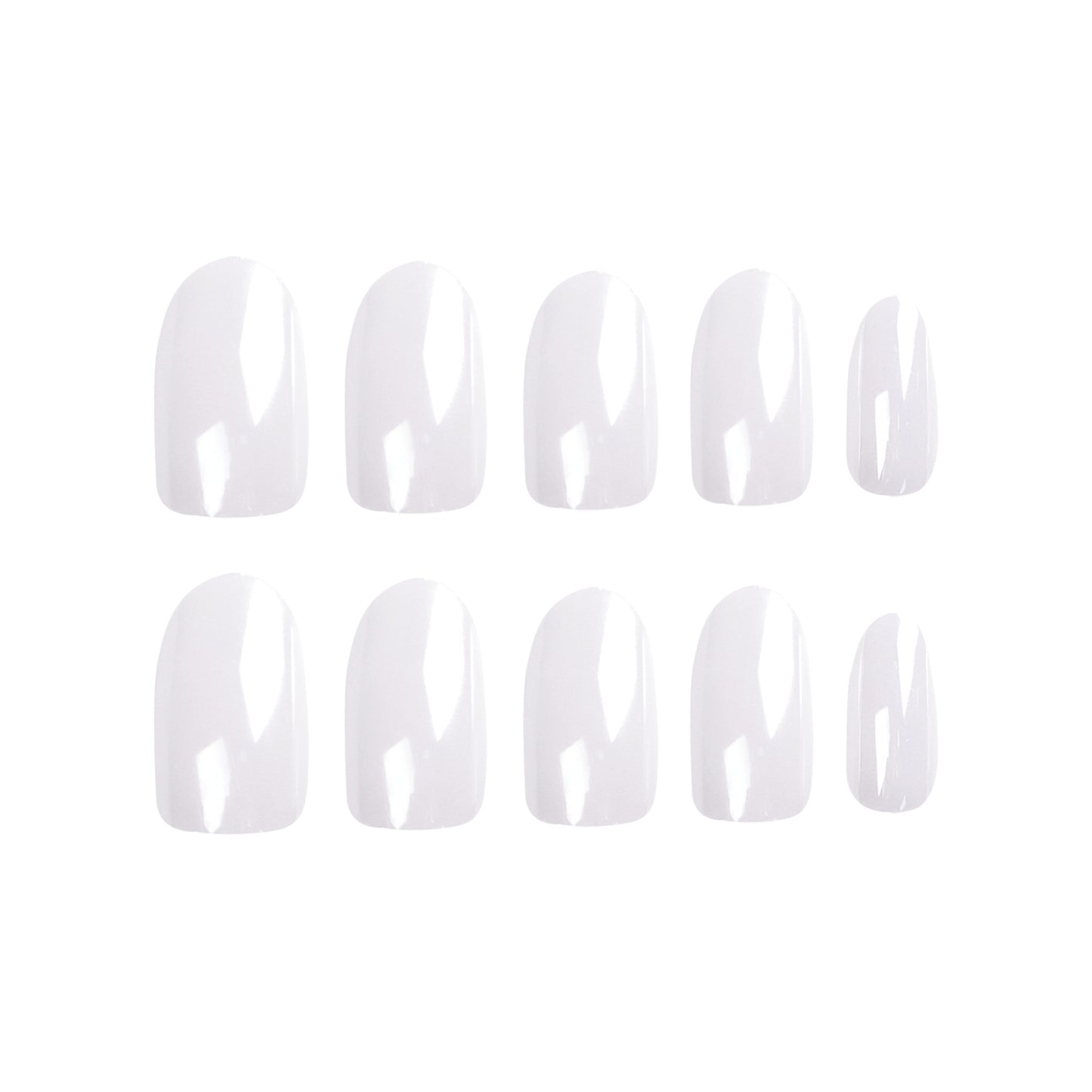 Pearlescent White Chrome| Medium Almond Manicure | Press On Nails N470