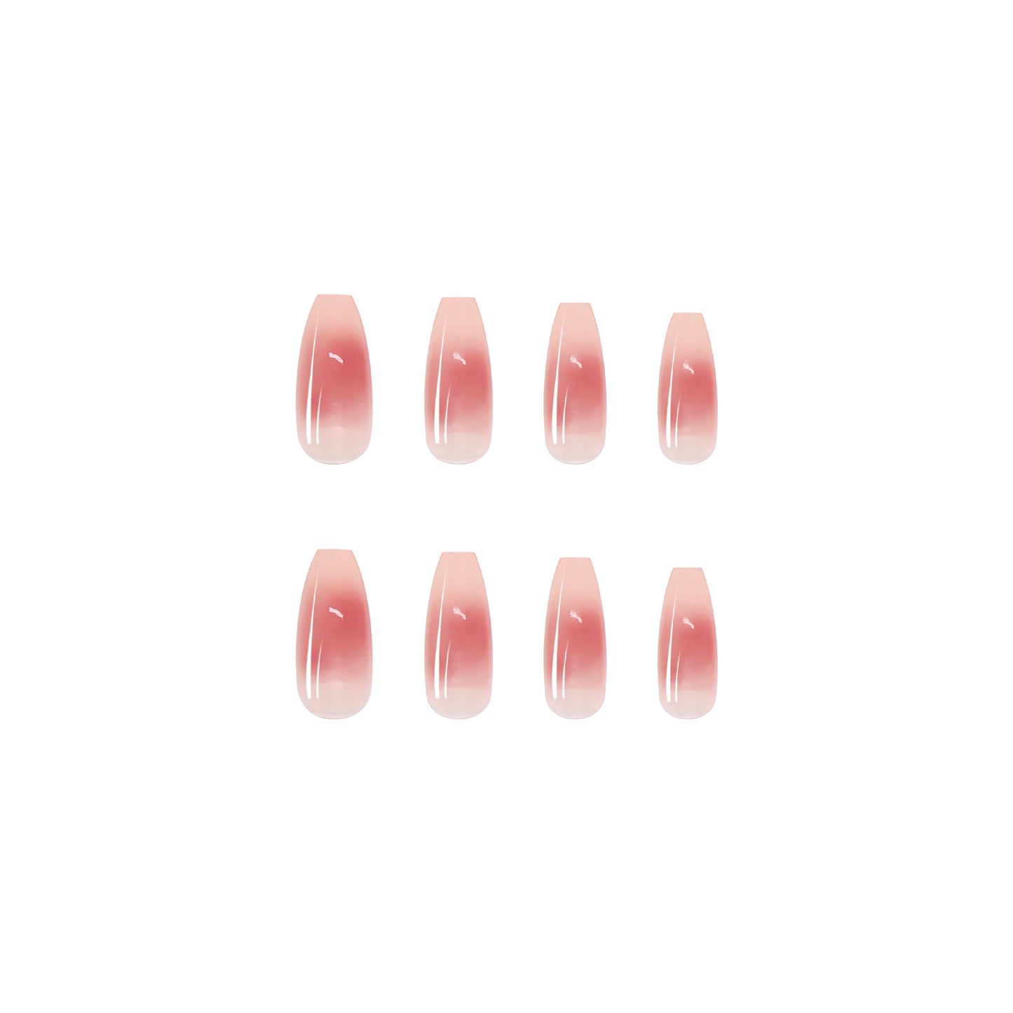 Dusty Rose Pink Blush | Long Coffin Manicure  | Press on Nail