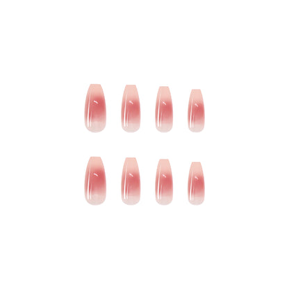 Dusty Rose Pink Blush | Long Coffin Manicure  | Press on Nail