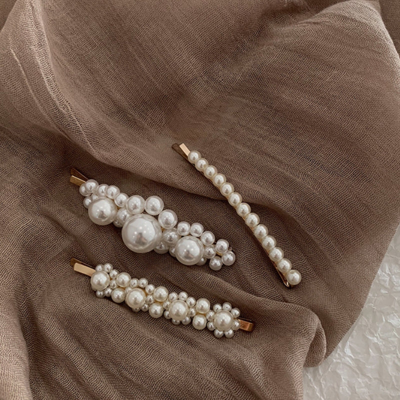 Pearl Hair Clip |Hair Snap Clip |Hair Barrette |Duckbill Hairpin 2pcs A44