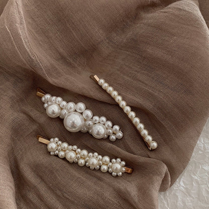 Pearl Hair Clip |Hair Snap Clip |Hair Barrette |Duckbill Hairpin 2pcs A44