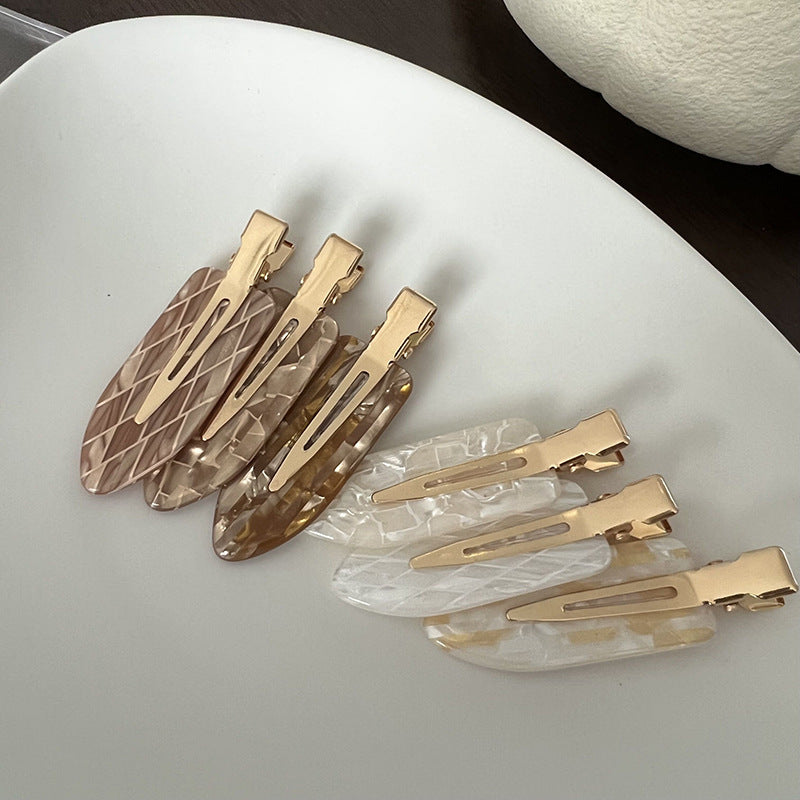 Acetate Basic Gold Hair Clip |Hair Snap Clip |Hair Barrette |Duckbill Hairpin 2pcs A18