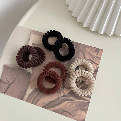 Velvet Telephone Wire Hair Tie |Coil Hair Band |Ponytail Holders Barrette|Spiral Hair Scrunchie 2pcs HT5