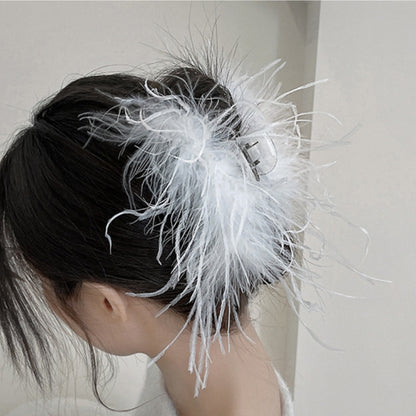 Plume Hair Clip |Feather Hair Claw |Plumage Hair Barrette |Duckbill Hairpin A75