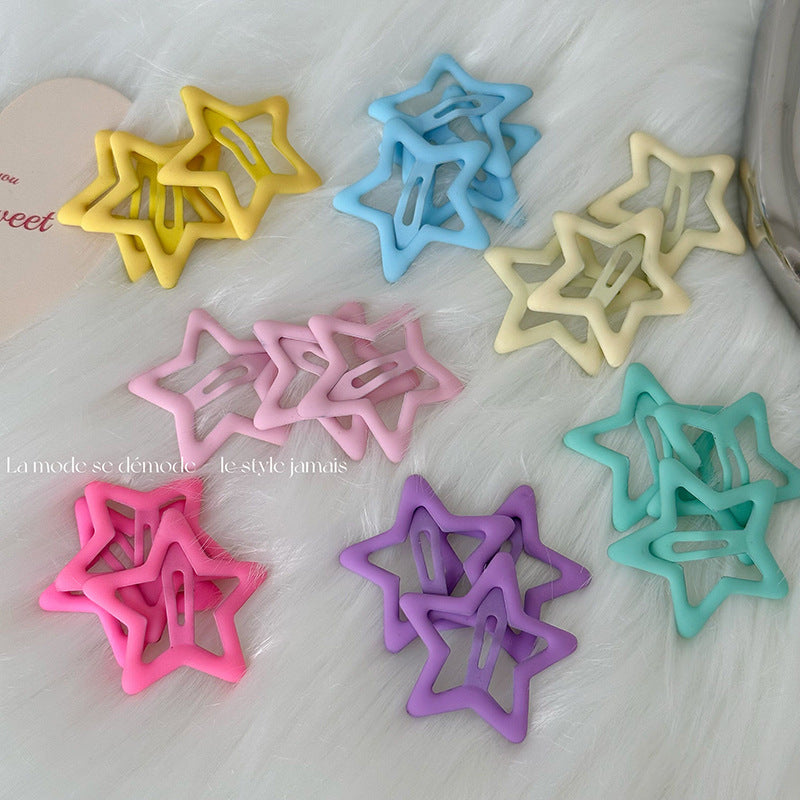 Sweet Star Hair Clip |Hair Snap Clip |Hair Barrette |Duckbill Hairpin 7pcs A9