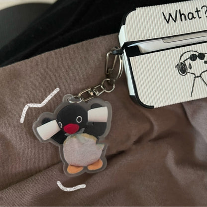 Acrylic penguin Design Bag KeyChain |penguin Pendant Schoolbag Hanging Decoration K15