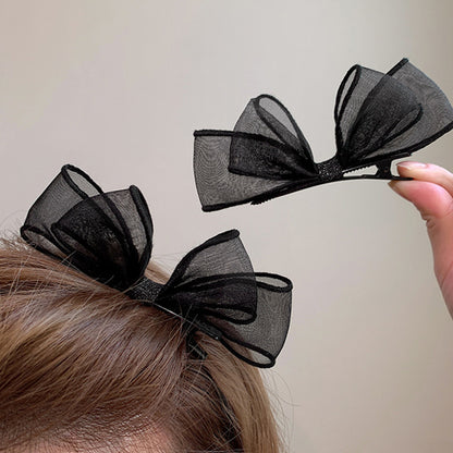 Tulle Bowknot Hair Clip |Hair Snap Clip |Hair Barrette |Duckbill Hairpin A38