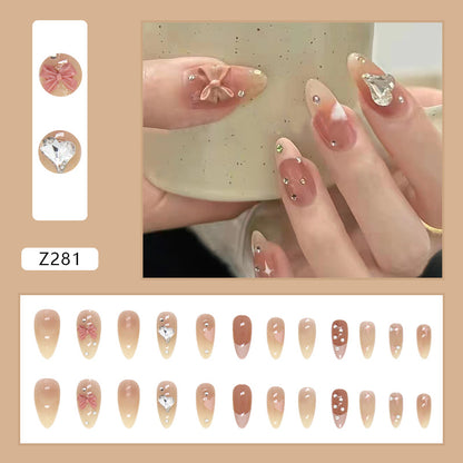 Dazzling Love| Medium Almond Manicure | Press On Nails