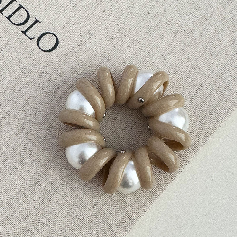 Pearl Hair Tie|Hair Band |Ponytail Holders Barrette|Hair Scrunchie 2pcs HT36