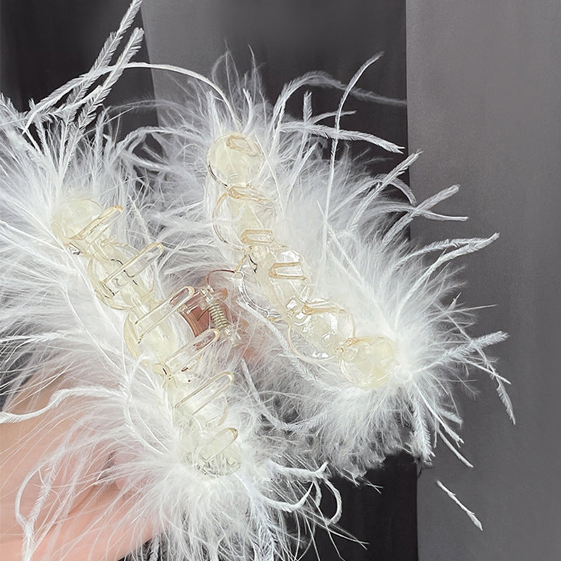 Plume Hair Clip |Feather Hair Claw |Plumage Hair Barrette |Duckbill Hairpin A75