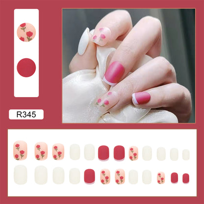 Matte Pink Tulip | Short Squoval Manicure | Press On Nail