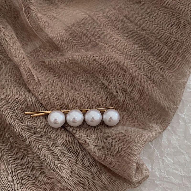 Pearl Hair Clip |Hair Snap Clip |Hair Barrette |Duckbill Hairpin 2pcs A44