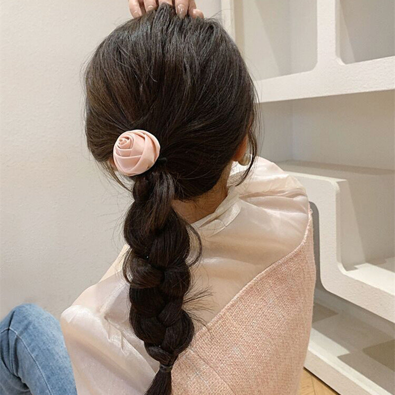 Rose Bloom Hair Tie|Hair Clip Barrette|Hair Scrunchie A125