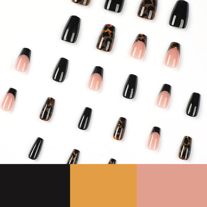 Tortoiseshell Mirage| Medium Coffin Manicure | Press On Nails N697